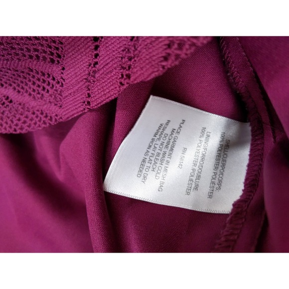 London Times Purple Lace Overlay Dress Geometric Pattern Women's‎ Size 12 - Picture 9 of 10